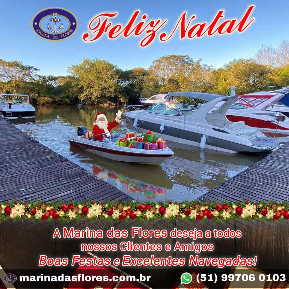 A Marina das Flores deseja a todos nossos Clientes e Amigos Boas Festas e excelentes navegadas!