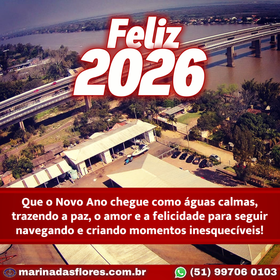 Feliz 2026! Que o Novo Ano chegue como águas calmas, trazendo a paz, o amor e a felicidade para seguir navegando e criando momentos inesquecíveis!